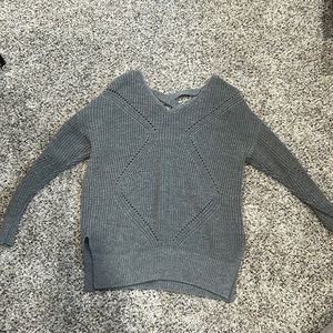 Grey V-Neck Sweater